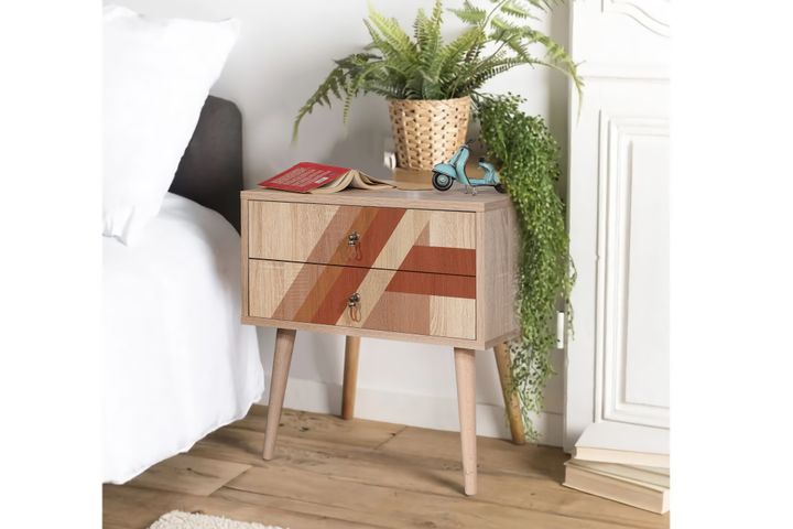 City Flow Bedside Table, Oak