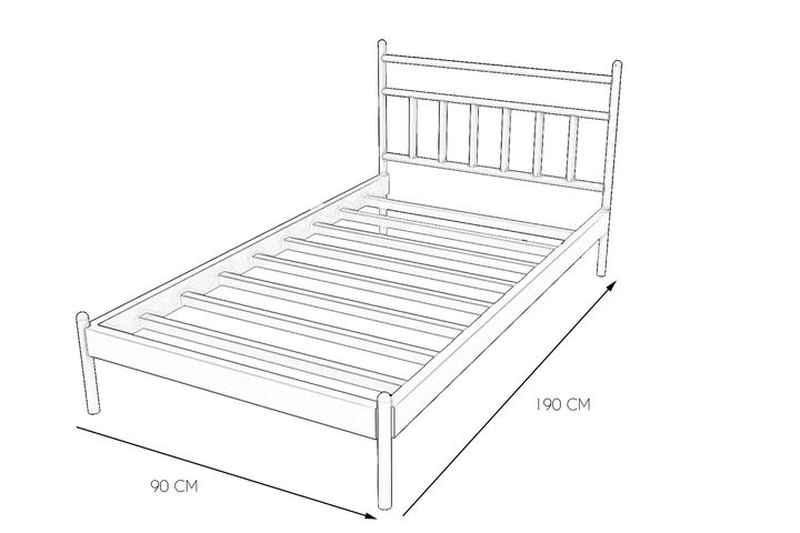 Lima Bedframe, 90x190 cm, Wit