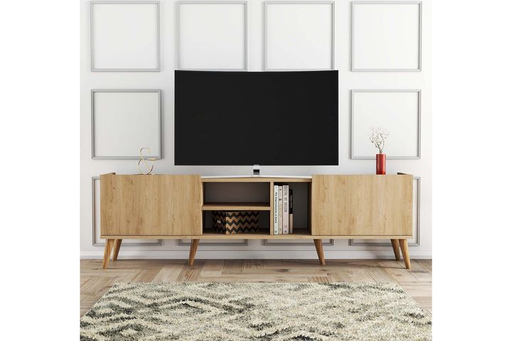 Mezza Lotus TV Unit, 180 cm, Oak
