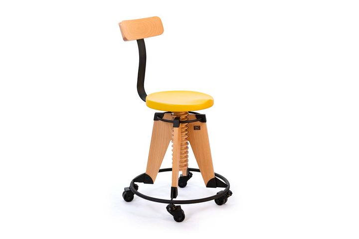 Darton Roller Office Chair, Yellow