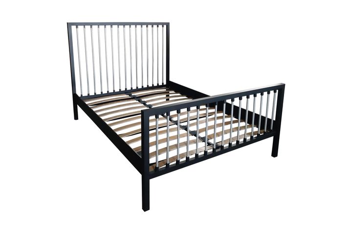 Breeze Metalen Bedframe, 180x200 cm, Zwart en Grijs