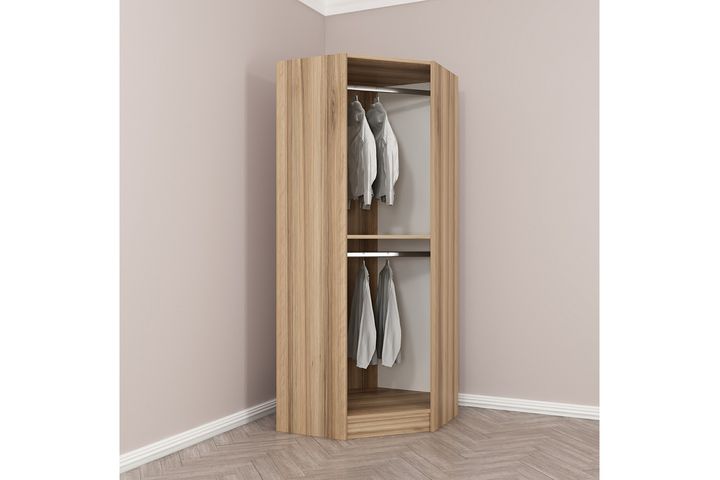 Medway Tideway Hoekkledingkast, Walnoot en Zwart