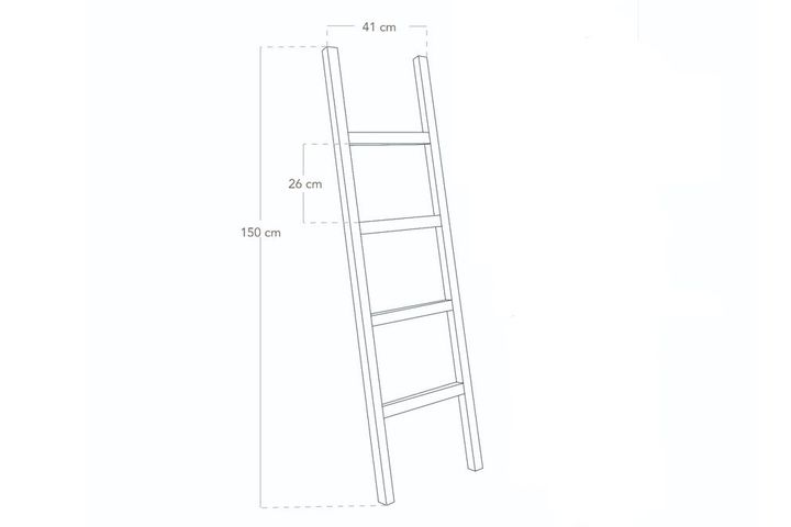 Stern Wooden Blanket Ladder, Light Wood