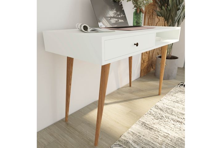 Bi̇Mossa Janus Bureau Met Planken En Laden, Wit, V5110