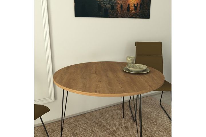 Pasific 2-4 Seat Fixed Dining Table, Brown & Black