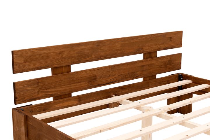 Berlin King Size Bed, 160 x 200 cm, Walnut