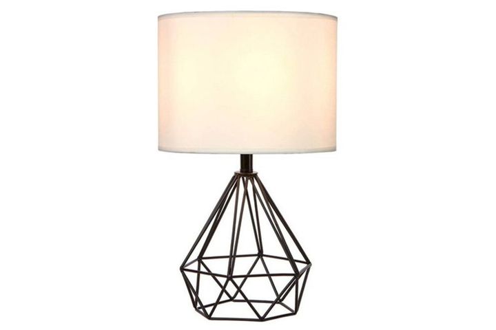 Viterbo Industrial Table Lamp, Black and Cream