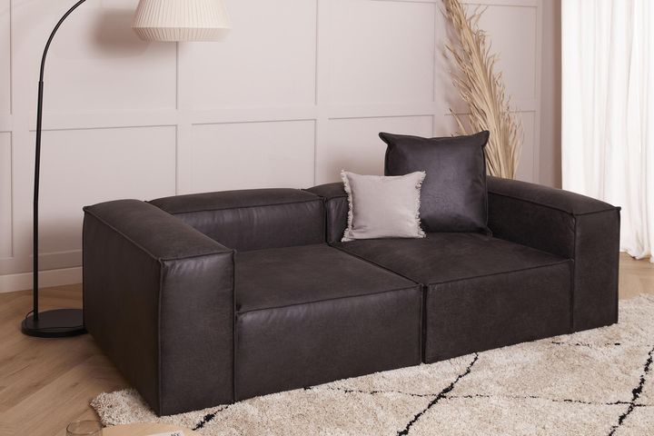 Frid Nubuck 2-Zitsbank, Zwart