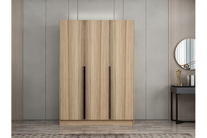 Tideway Kledingkast met 3 Deuren, 210 cm, Walnoot