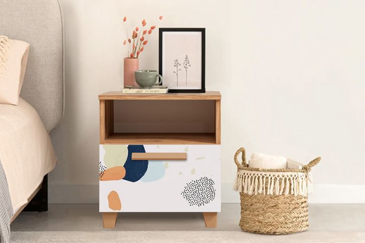 Leva Pied Bedside Table, White
