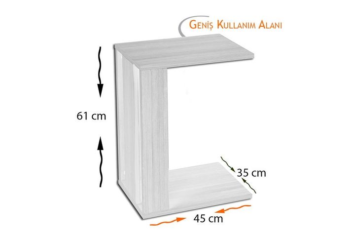 Single C Side Table, Walnut