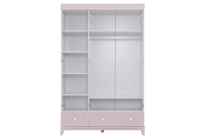 City Kledingkast met 3 Deuren, Roze