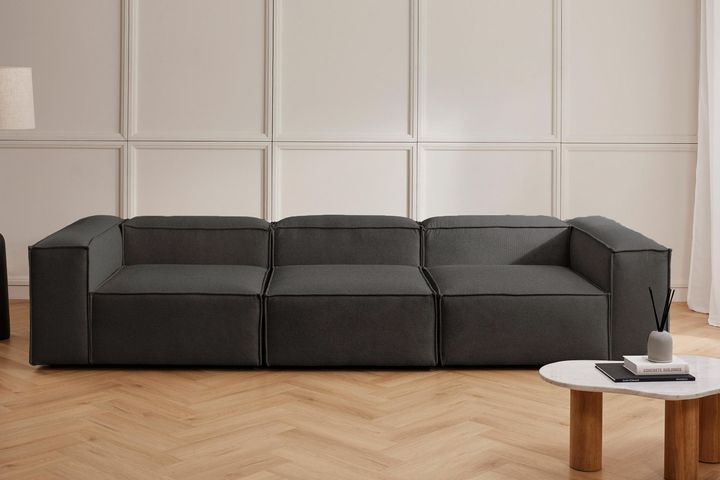 Frid Linnen 3-Zitsbank, Antraciet