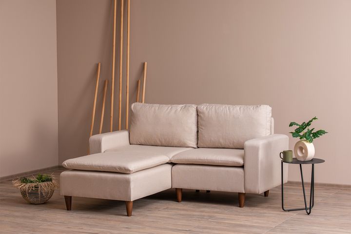 Pafu Lungo Mini-Hoekbank, Creme