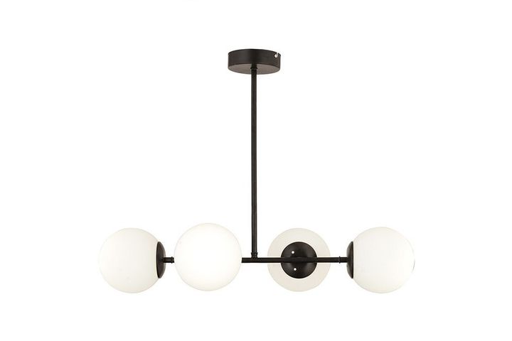 Apliqa Lema Hanglamp met 4 Lampjes, Zwart