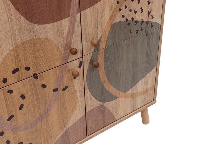 Form Multifunctionele Kast met Houten Poten