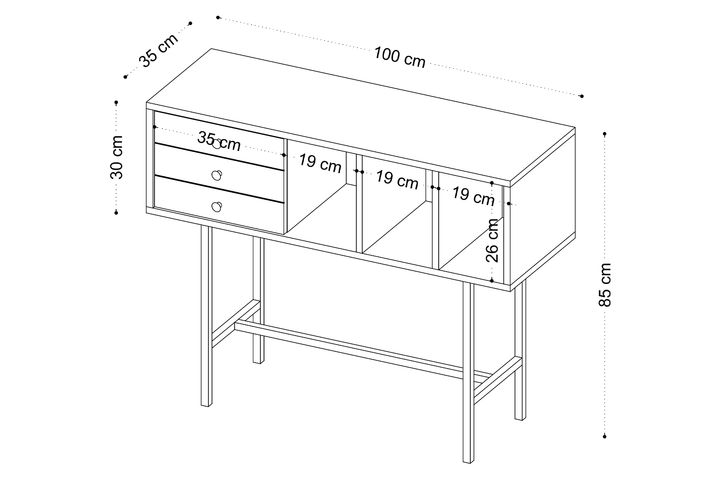 Freya Dressing Table, Light Wood
