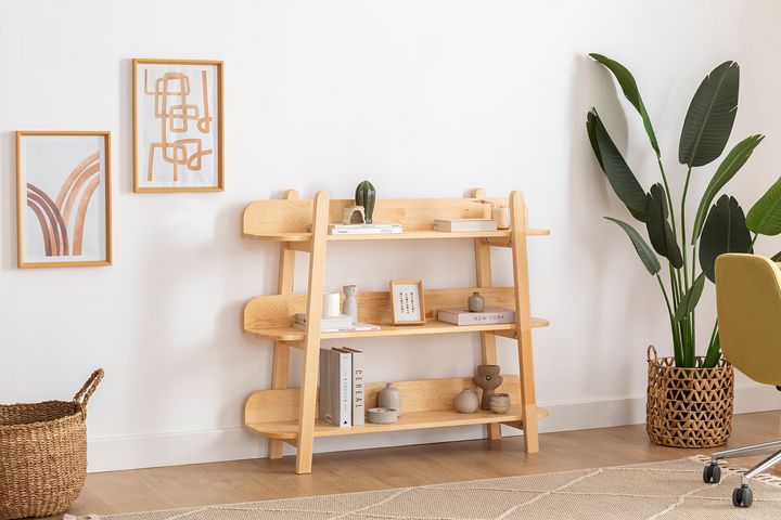 Moon Mini Boekenkast, Naturel