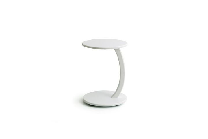 Reece Rolling Side Table, White