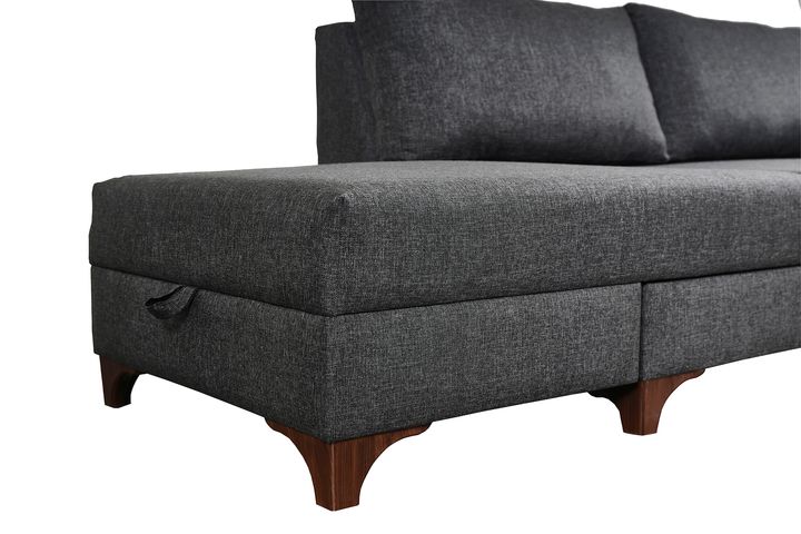 Masse Hoekbank Links, Antraciet