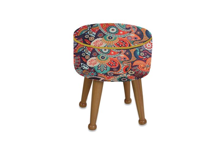 Asedia Maeve Retro Schommelstoel, Veelkleurig & Natuurlijke Kleur