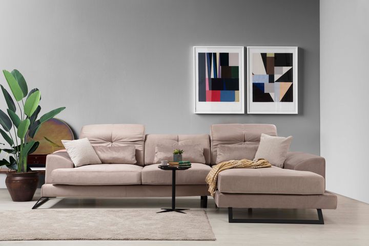 Fri̇do Hoekbank Rechts, Beige