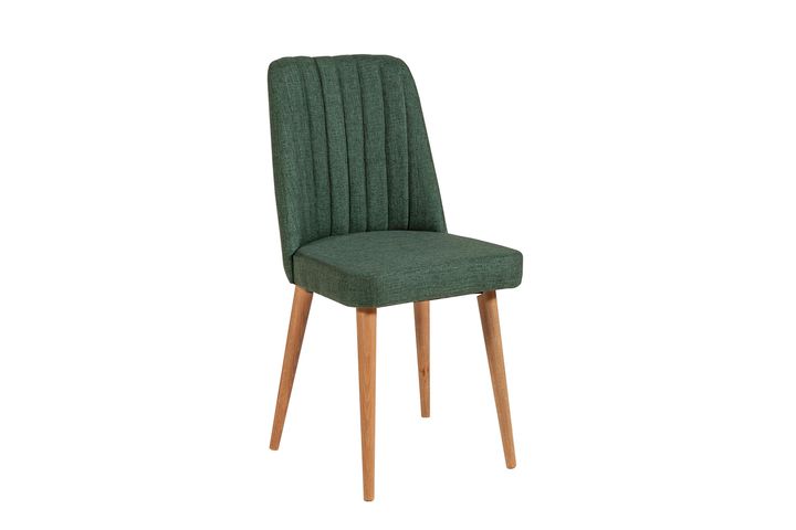Vina Dining Chair, Green & Oak