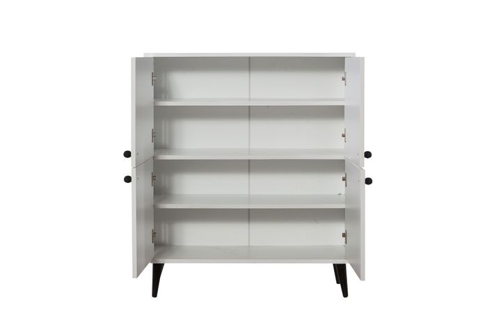 Berlin Hallway Storage Cabinet, Black & White