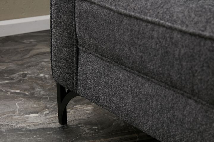 Berlin Hoekbank Rechts, Antraciet&Zwart