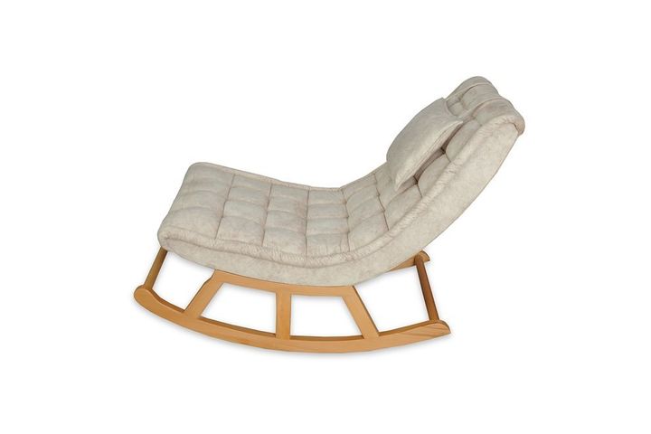 Asedia Maeve Schommelstoel, Creme & Natuurlijke Kleur