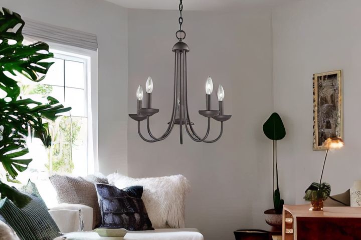 Apliqa Ferd Hanglamp met 5 Lampjes, Zwart