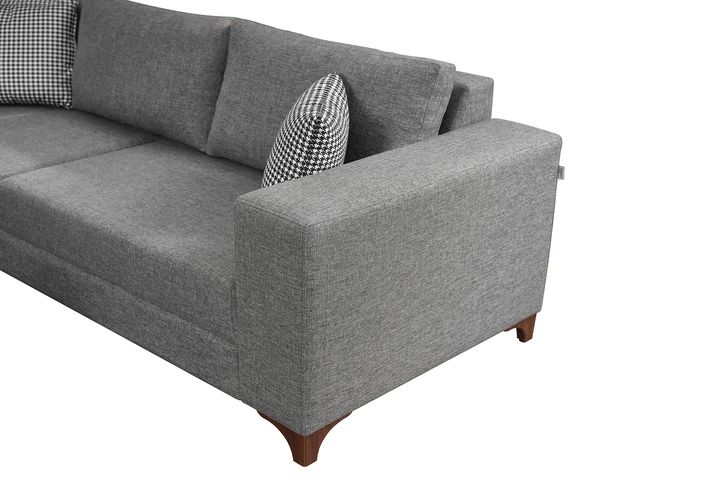 Masse Hoekbank Links, Grijs