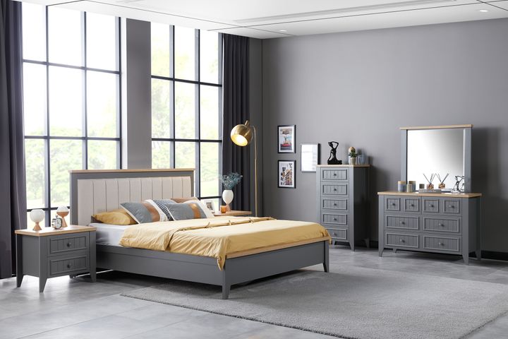 Lora Hoge Ladekast, Grijs