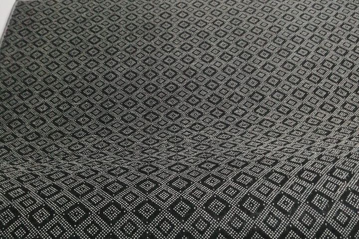 Kitchen Line Heart Pattern Rug, 80 x 200 cm, Black