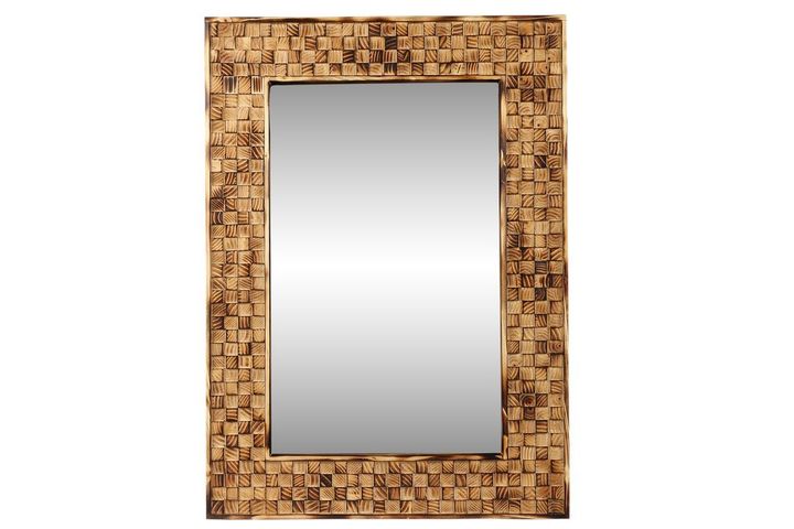 Wood Andy Decoratieve Wandspiegel , 80x60 cm