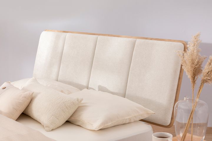 Béžová postel s úložným prostorem LUNA Eris,160x200