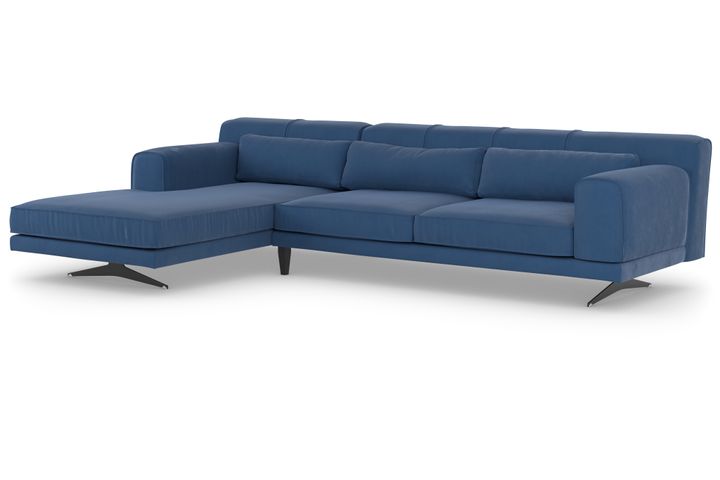 Jivago Corner Sofa Left Chaise, Navy Blue