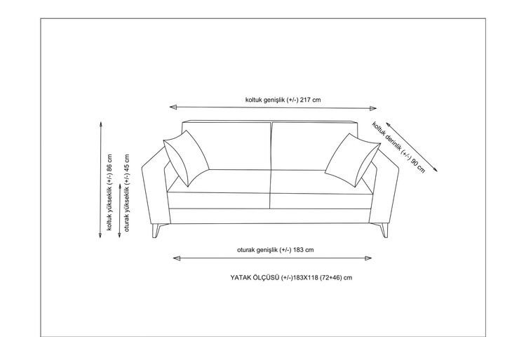 Crystal Slaapbank, Antracietgrijs