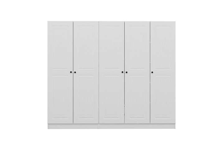 Tideway Vero Kledingkast met 5 Deuren en 2 Lades, 210 cm, Wit