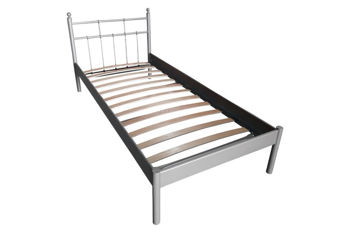 Lalas-S Metalen Bedframe, 90x200 cm, Bruin