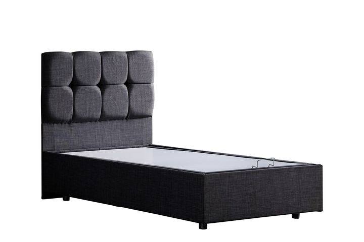 Paris Boxspringbed met Hoofdbord, 140x190 cm, Antraciet