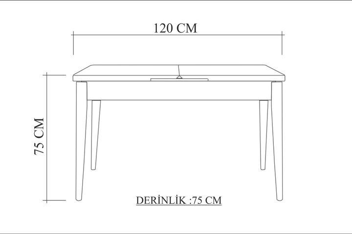 Stormi Uitschuifbare Keukentafel, Wit & Pijnboom