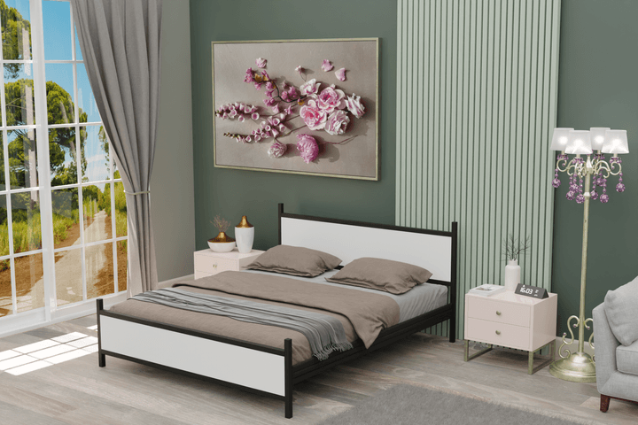 Star Bedframe, 160x200 cm, Wit