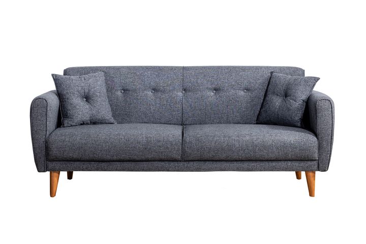 Aria Three Seater Sofa Bed, Fabric In Anthracite Grey | Vivense London