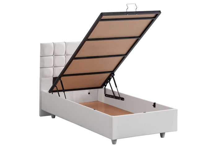 Almada Boxspringbed met Hoofdbord, 100x200 cm, Wit