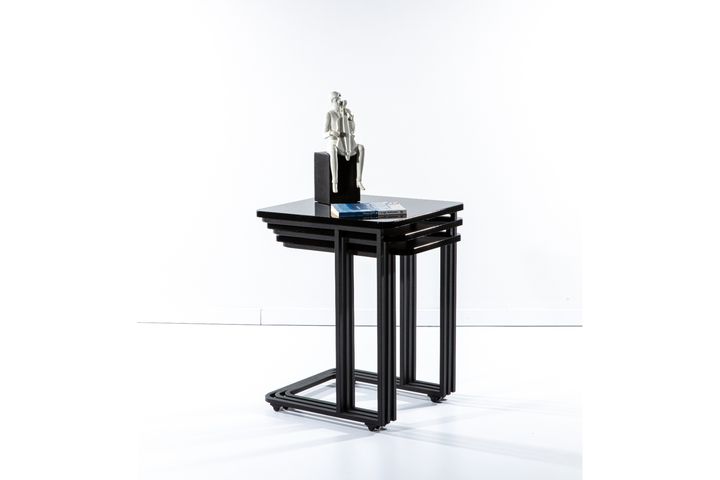 Mono C Bijzettafel, 3 Dlg, Zwart