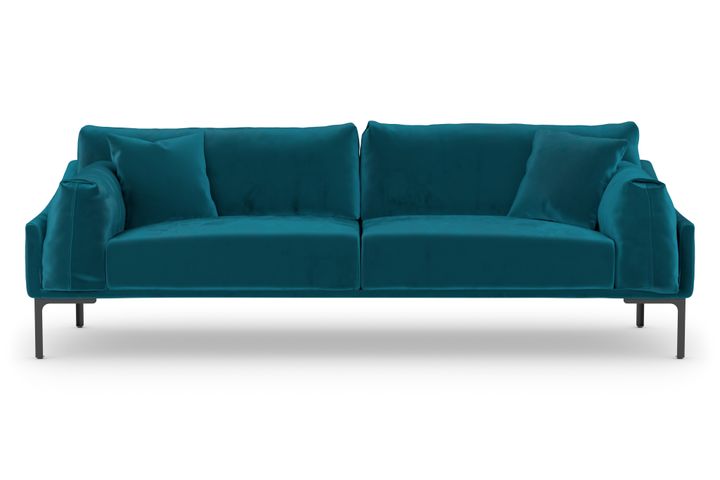Leo Three Seater Sofa, Teal