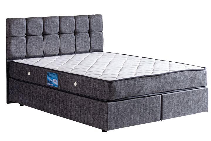 Paris Plus Boxspringbedset met Orthopedisch Matras, 180x200 cm, Grijs