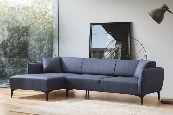 Bellisimo Hoekbank Links, Donkerblauw