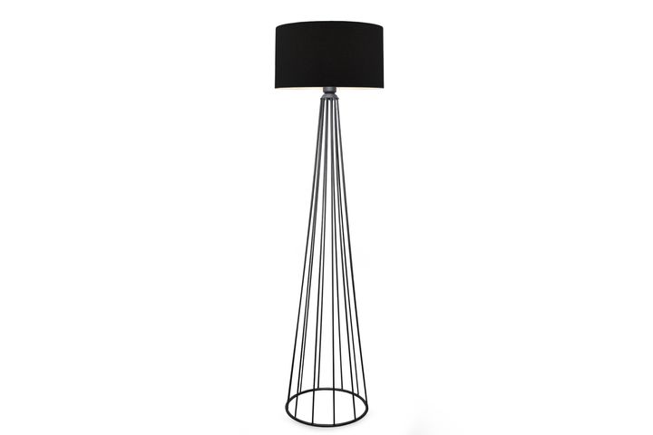Homing Ardenia Metalen Vloerlamp, Zwart
